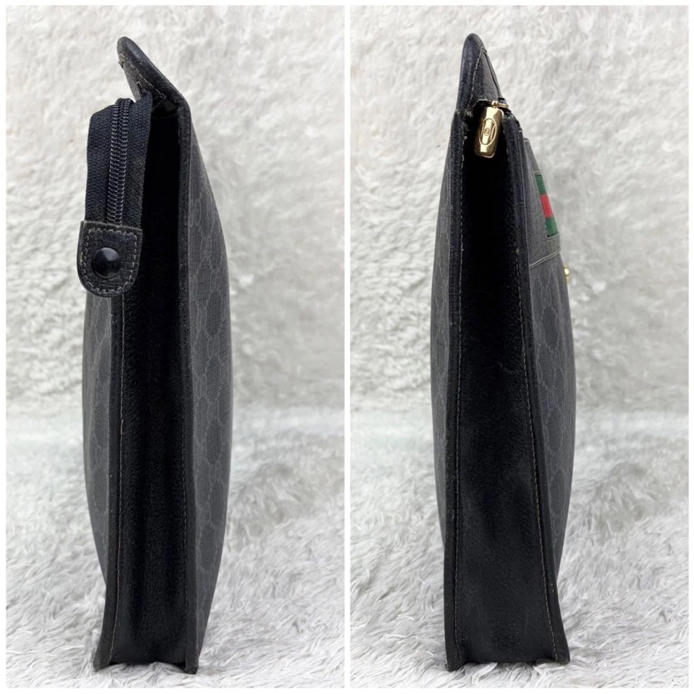 Gucci Black Clutch with Green and Red Accents - Picture 5 of 10